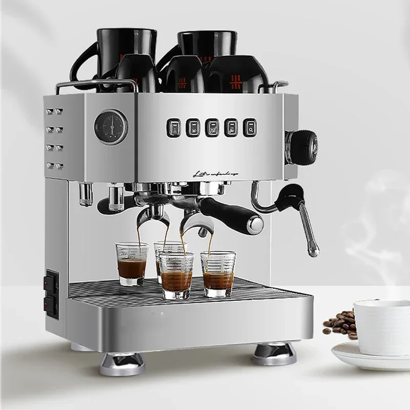 CRM3018 Commercial Coffee Machine, Semi-automatic, for Home Use, Italian Style, Professional, Freshly Ground Milk Tea Shop