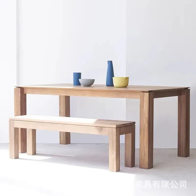 for Nordic Simple Solid Wood Dining Table Ash Wood Living Room Home Desk Worktable Negotiation Table Meeting Table