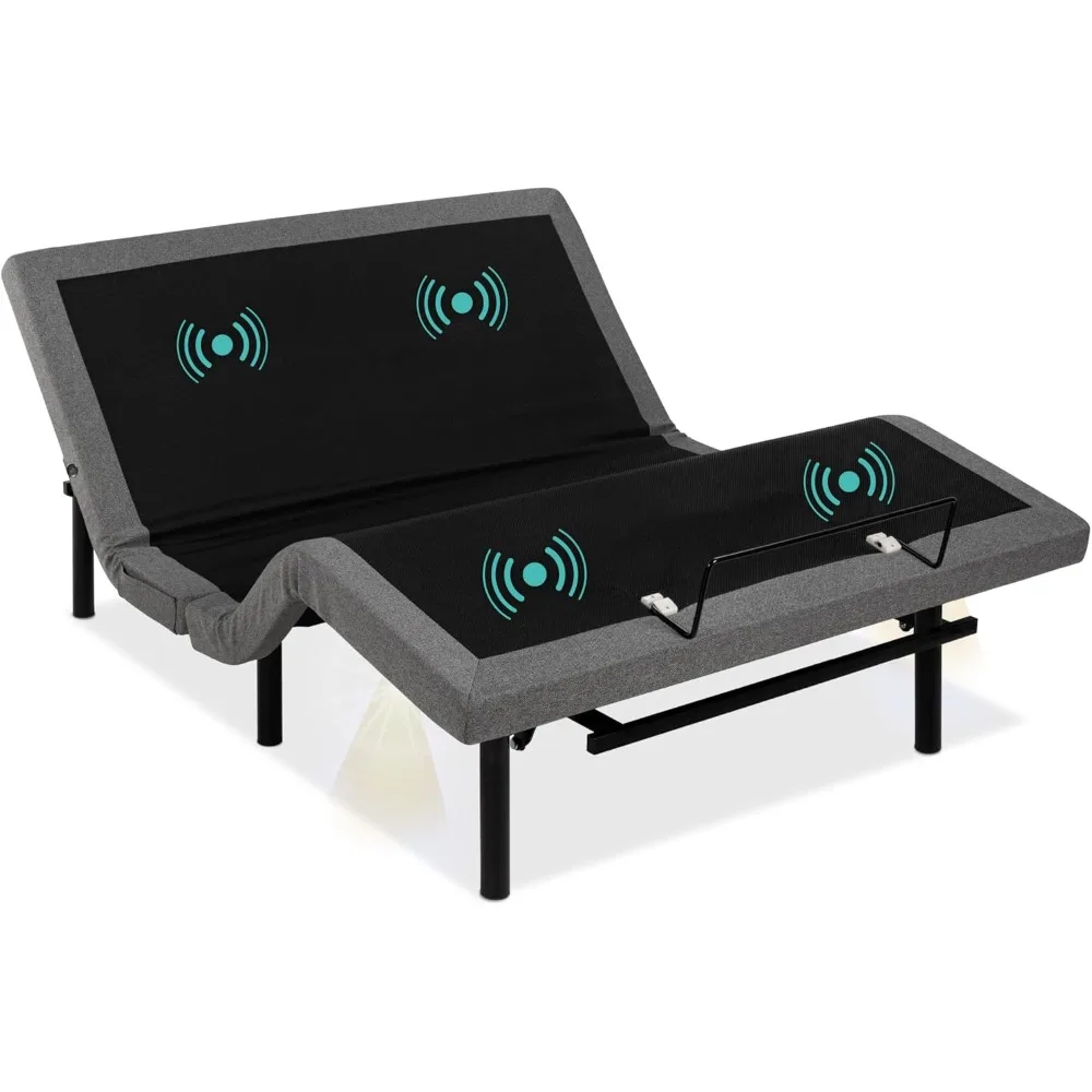 Queen Size Adjustable Bed Frame with Wireless Remote Control, Massage, USB Ports, Zero Gravity Base, Ergonomic Bed Frame