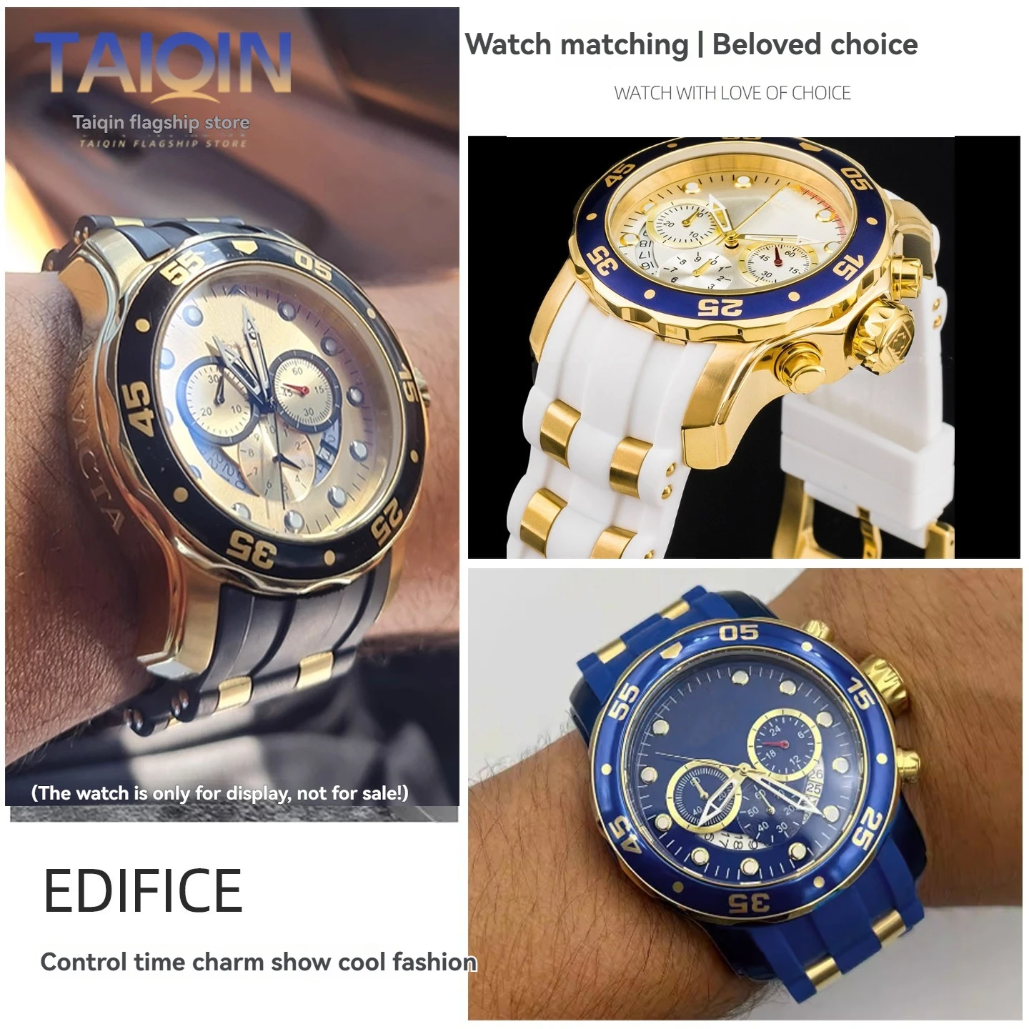 26mm Dedicated curved interface strap For Invicta Pro Diver large dial Quartz Men's watch silicone Watchband Waterproof bracelet view 2