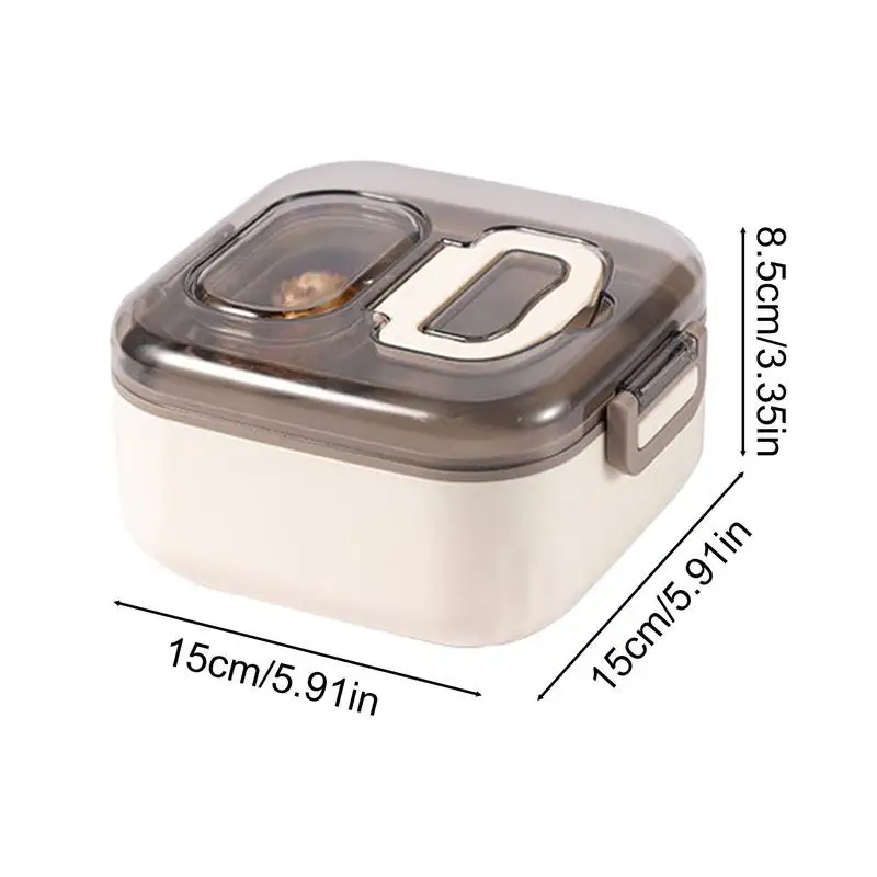 Portable Microwavable Lunch Box Single Double-layer Lunch Box Portable Compartment Fruit Food Box Microwave Lunch Box With Fork