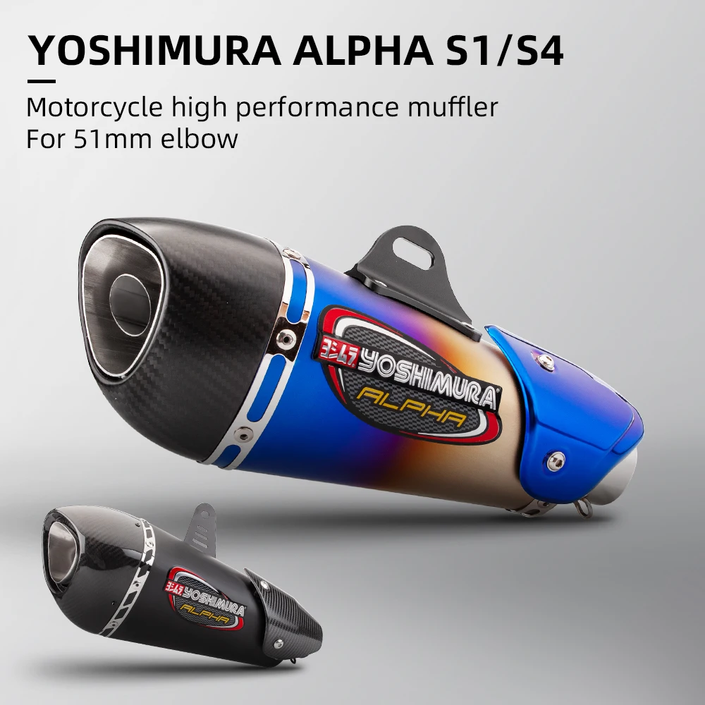 

Универсальный глушитель выхлопной трубы для мотоцикла, 51 мм, Yoshimura R77 alpha высокого качества для z400 r3 cbt650 mt09 K165