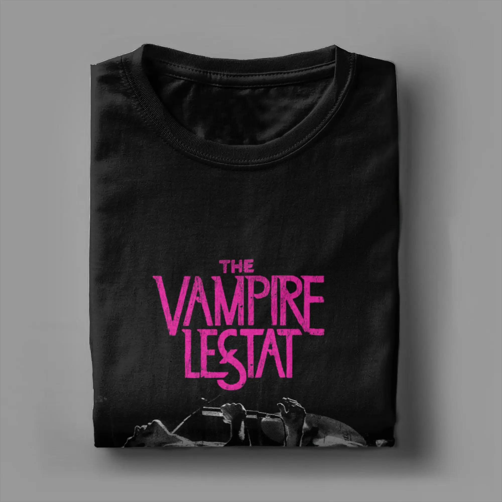 Herren-T-Shirts „The Vampire Lestat Live On Tour“ aus 100 % Baumwolle, Strand-Vintage-Kurzarm-T-Shirt mit O-Ausschnitt, Freizeit-Print-T-Shirt – Detail 4