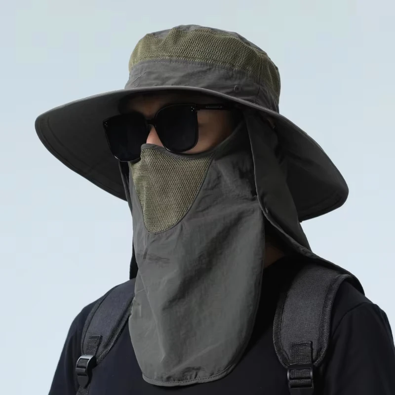 Summer Sun Hat Anti-ultraviolet Outdoor Sports Fishing Cap Men and Women Hiking Camping Sun Hat Removable Fisherman Hat