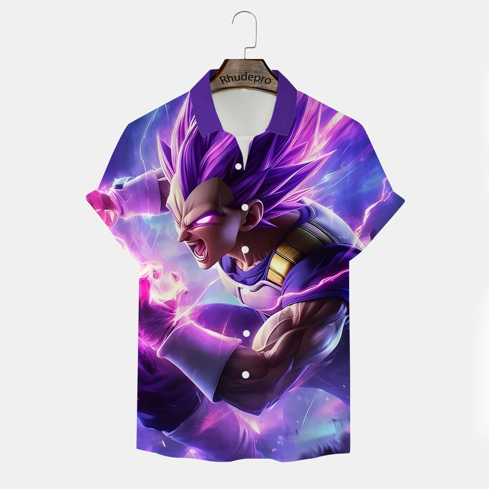 Chemise surdimensionnée de style Harajuku pour hommes, chemises d'anime japonais, vêtements Y2K, tendance de la nouvelle mode Goku, haute qualité, cadeau, 2024