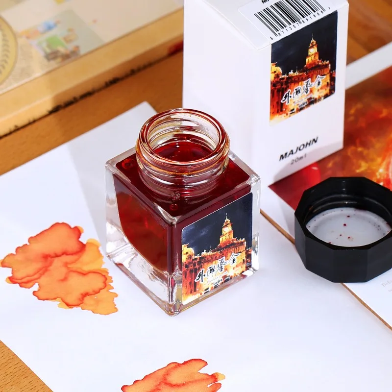 MAJOHN 20ml Shanghai Landmark Złota Tusz do Pióra Zanurzeniowego Pióra Wiecznego Kaligrafii Szkicowania Pisania Artykuły Szkolne Papiernicze — zdjęcie produktu 4