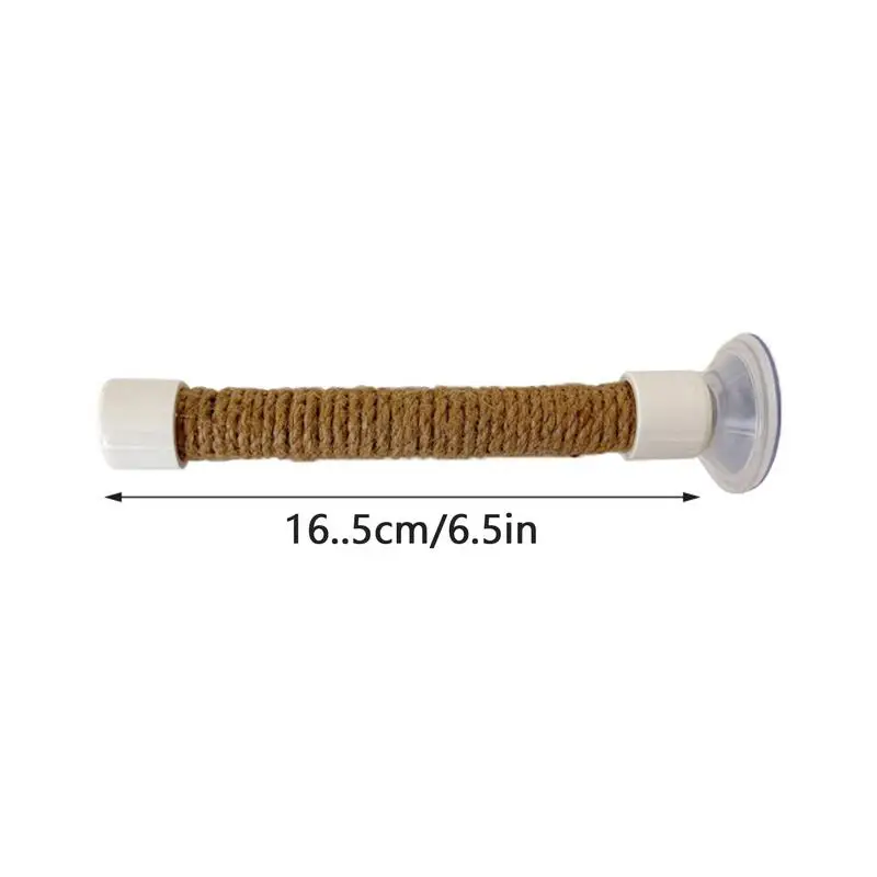 Suction Cup Bird Window And Shower Perch Toy For Parrot Macaw Cockatoo African For Grey Conure Parakeet Parrot bracket view 6