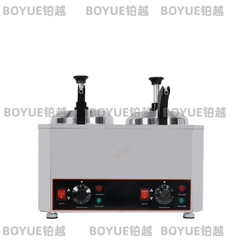 Commercial Sauce Warmer 1 2 3 Cylinder Chocolate Cheese Dispenser Pump Heating Machine 30 to 85C Insulation Pot 110V 220V