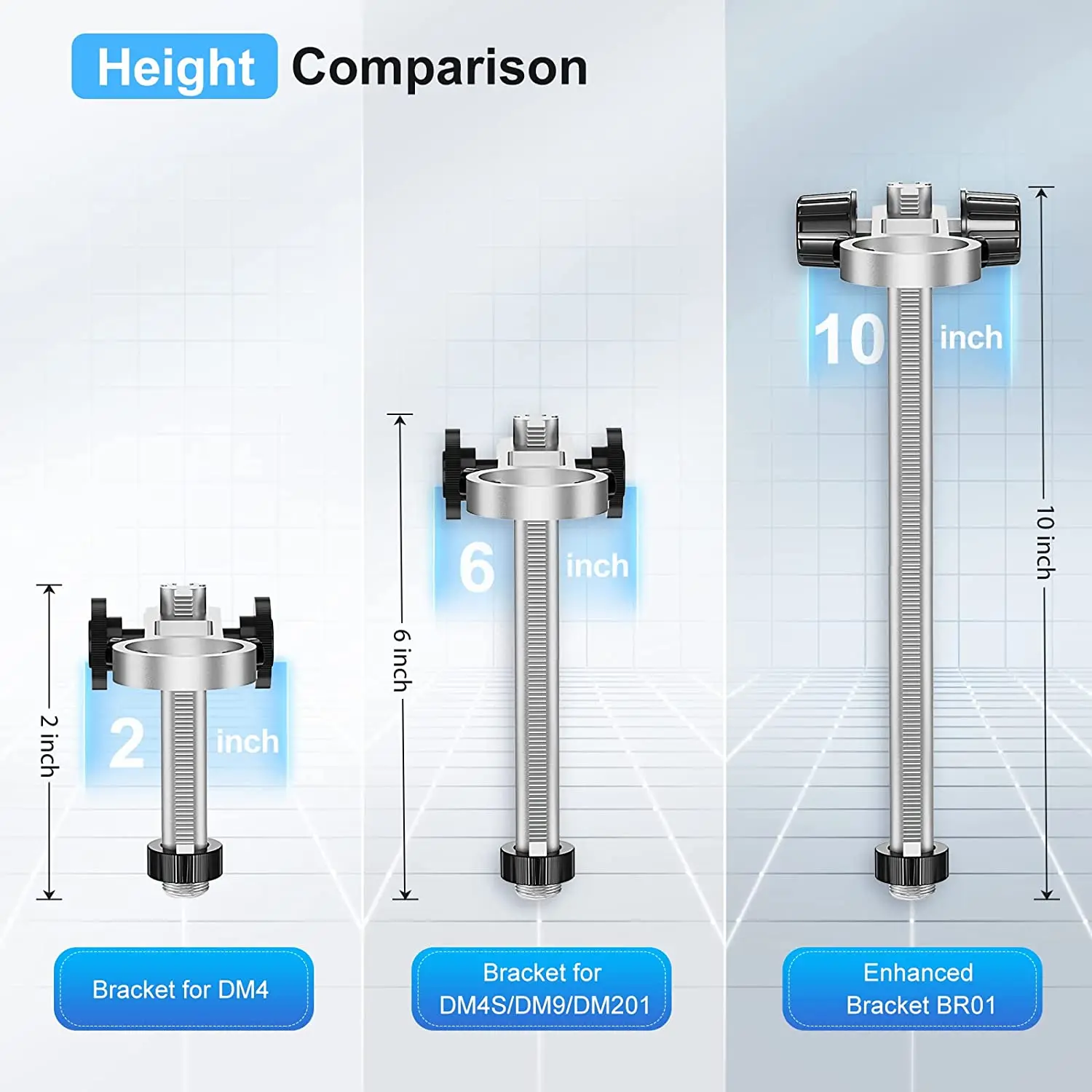 TOMLOV Digital Microscope Stand BR01, Universal Adjustable Holder Desktop Support Bracket for Max 1.38\