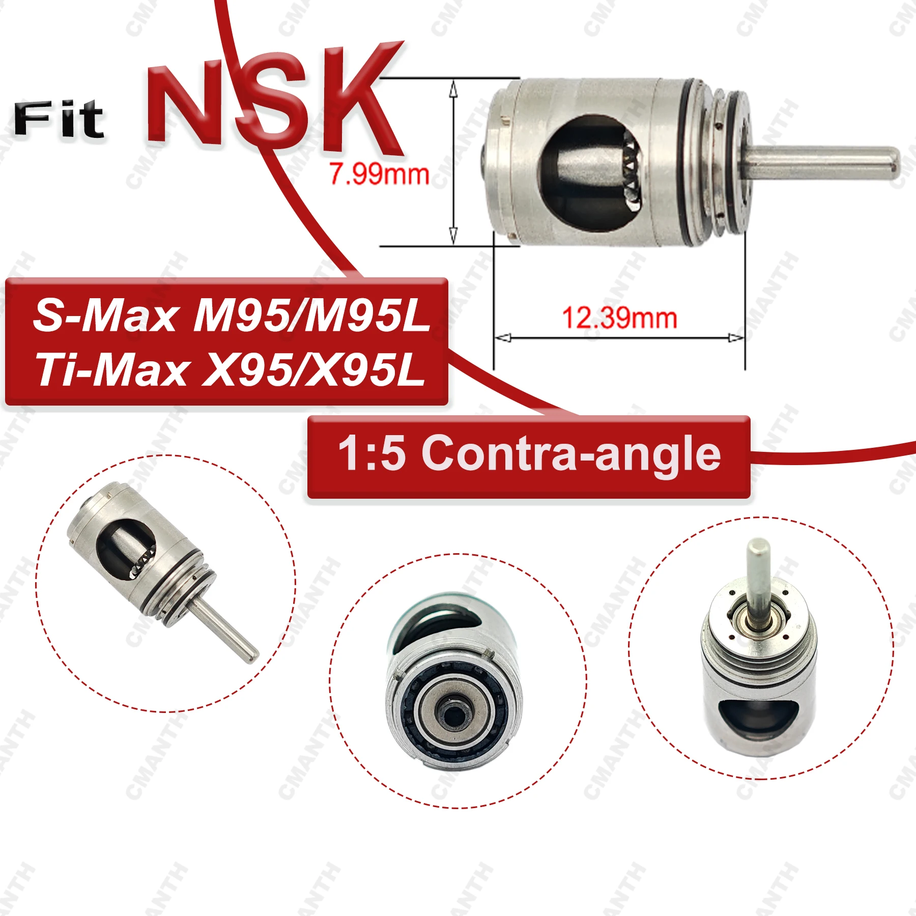 

Dental Cartridge Air Rotor For NSK 1:5 Handpiece S-Max M95L / M95 Ti-Max X95L/X95 Low Speed Handpiece Dentistry Accessories