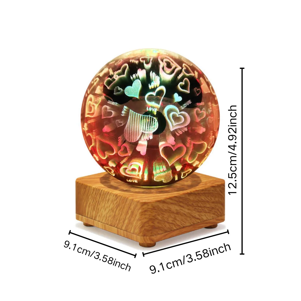 3D glass Christmas lamp is so eye-catching! When it is used in bedrooms and studies, it can create artistic decorative lighting