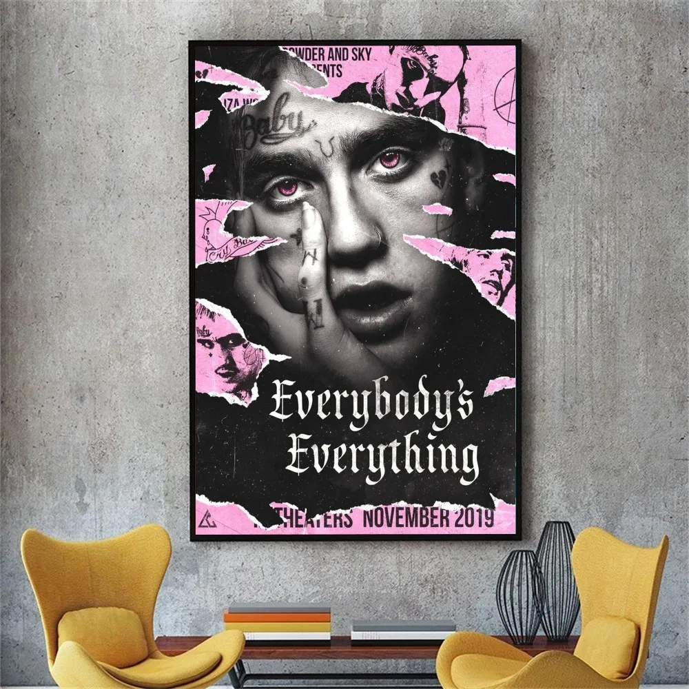 Hip Hop Rapper Lil Peep Poster No Framed Poster Kraft Club Bar Paper Vintage Poster Wall Art Painting Bedroom Study Stickers