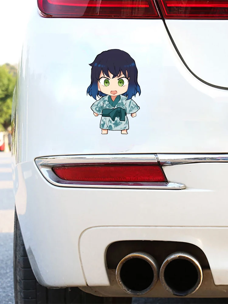 الكرتون الشارات ل شيطان القاتل سيارة ملصق أنيمي مقاوم للماء دراجة نارية Campervan جذع ويندوز الشارات اكسسوارات السيارات ديكور