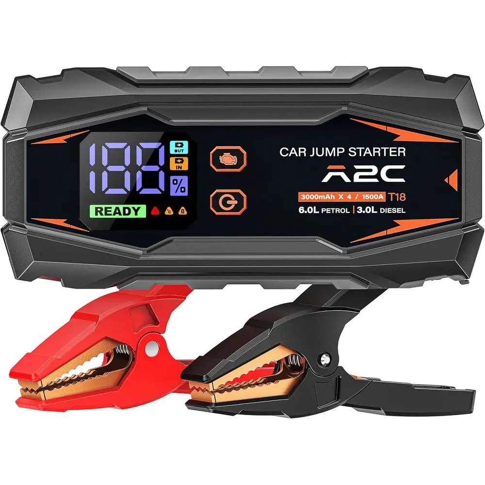 

Автомобильный стартер, усилитель литиевой батареи 12 В, портативное зарядное устройство Power Bank емкостью 16800 мАч, для 6-литрового газового или 3-литрового дизельного грузовика, автофургона,