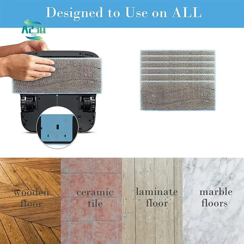 

A23Q-14PCS Washable Mop Cloths Rags For Irobot Braava Jet M6 Robot Vacuum Cleaner Replacement Spare Parts Parts Wet Mopping Pads