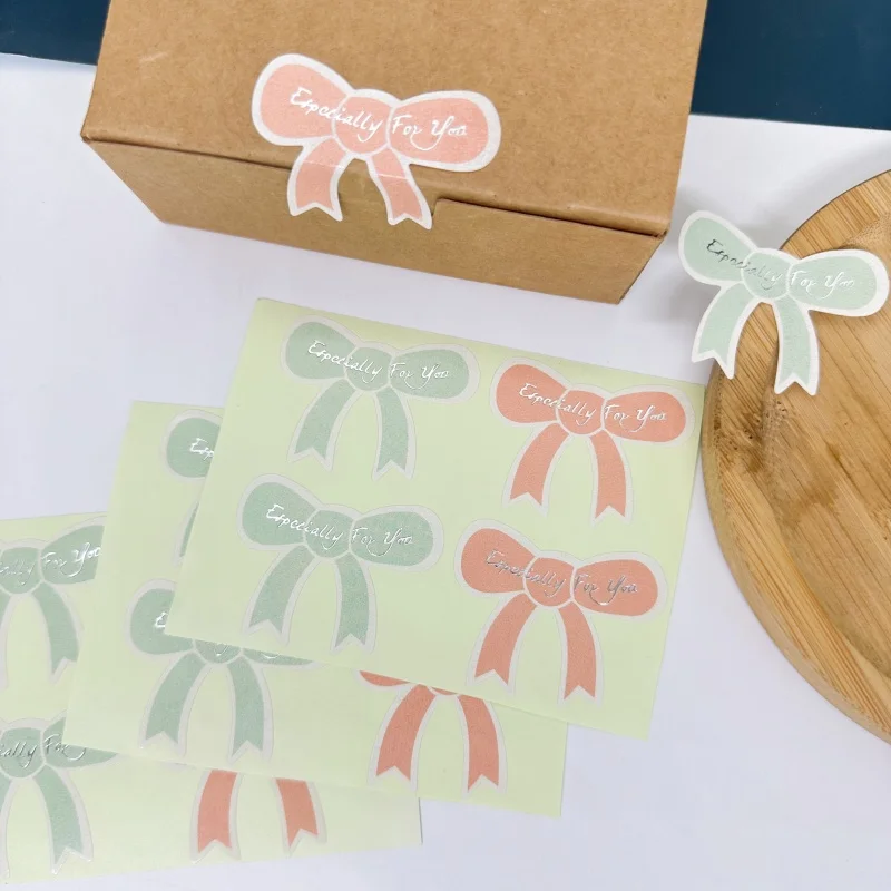 

40pcs Bow Design Sticker "Especially for you" Labels Food Baking Biscuit Seals Gift Packaging Bag Stickers Wedding Decoration