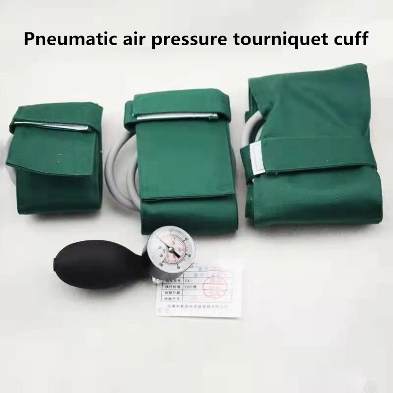 Manual Pneumatic Air Pressure Tourniquet Cuff Belt Air Pressure Hemostat Tourniquet Orthopedic Surgery for Adult Child Arm Thigh