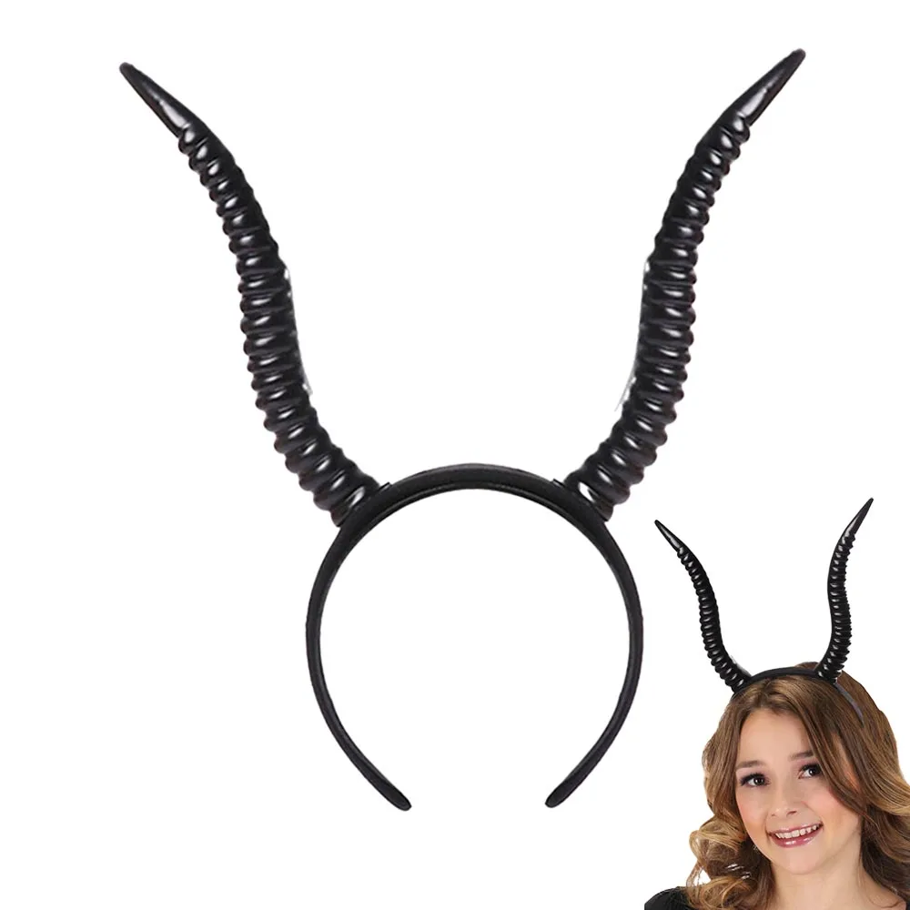 

Antelope Horn Headpiece Cosplay Devil Sheep Horns Animal Headwear Gothic Women Hairband Halloween Carnival Party Costume Props