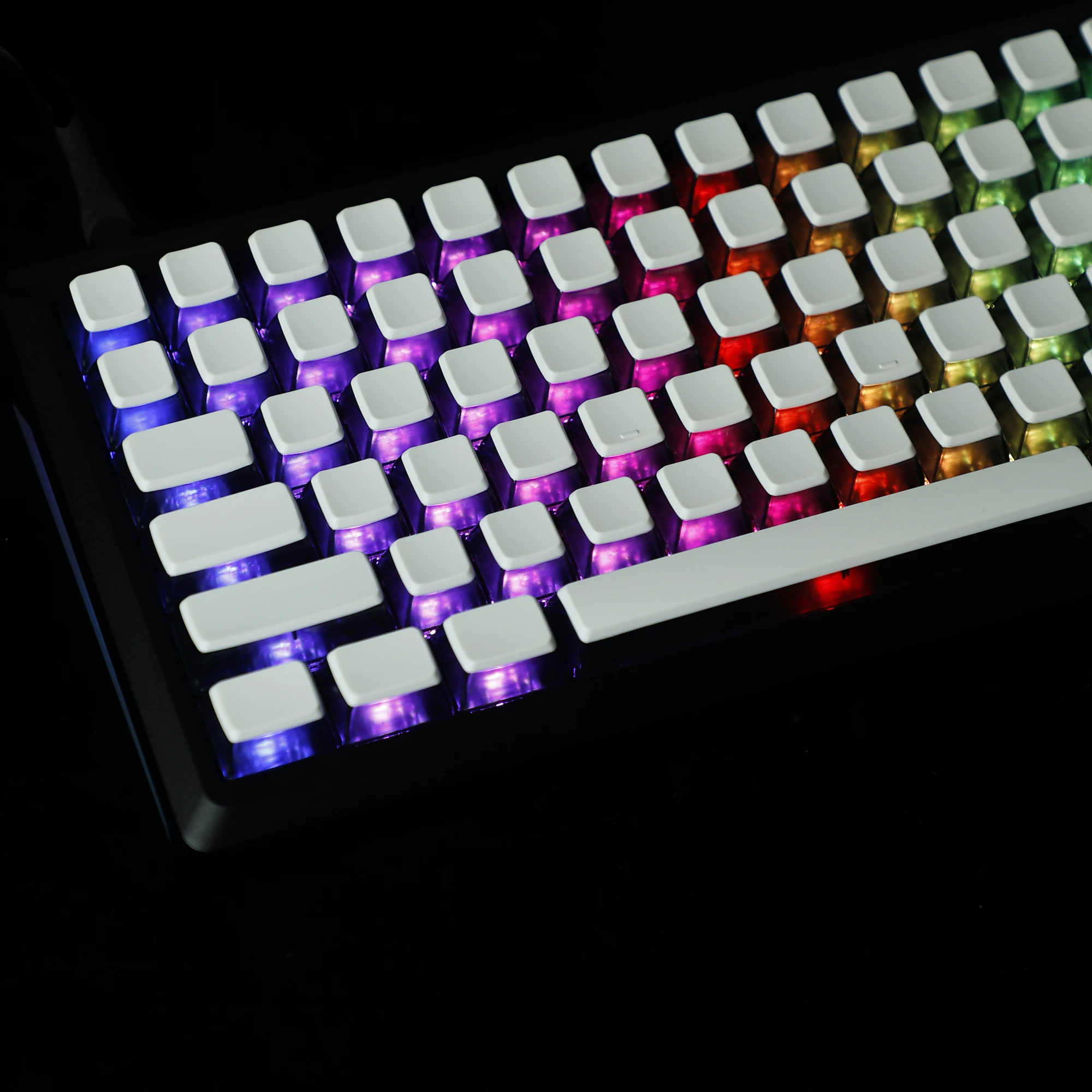 Pudding retroilluminato 116 tasti ASA Profile Blank Smoky PBT Keycaps per 104 96 87 84 68 MX tastiera meccanica