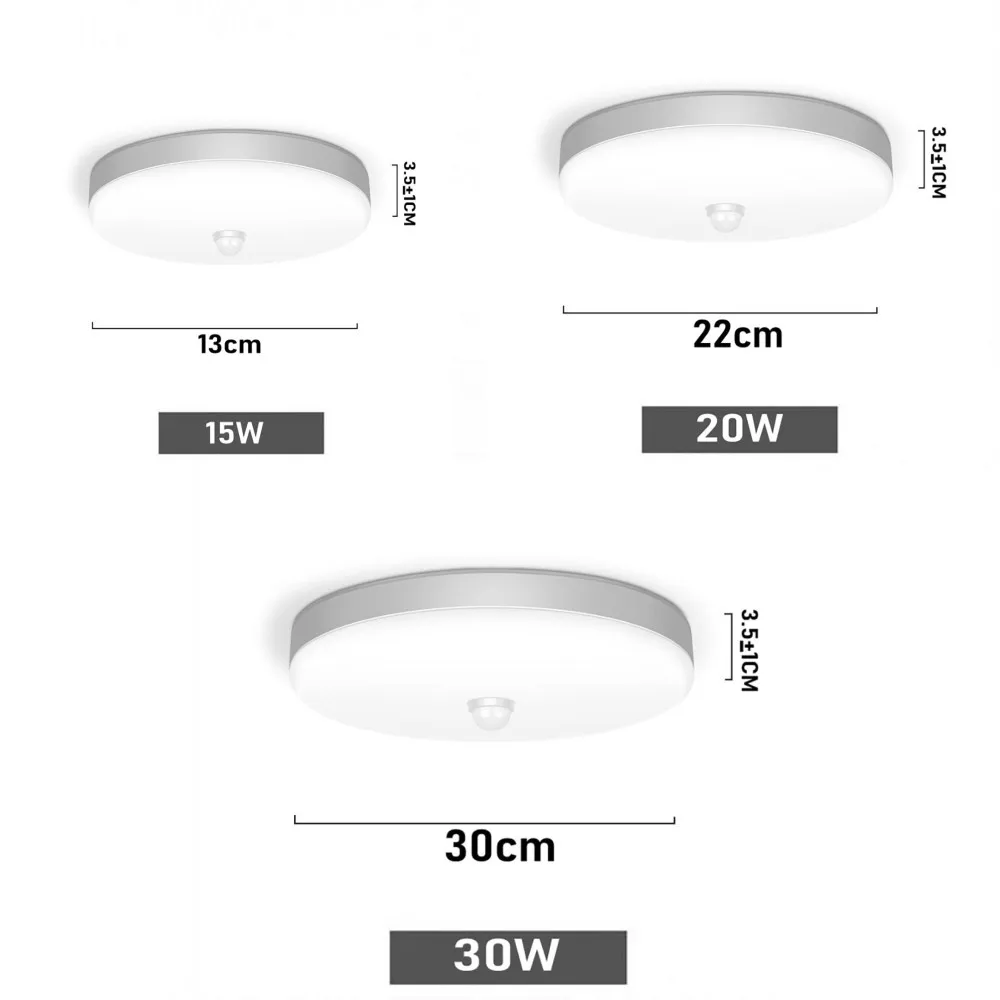 30W 20W 15W PIR Motion Sensor lighting Smart Home Light 230V 220V 240V led Ceiling bulb Ceiling Lamp For Room Hallways Corridor