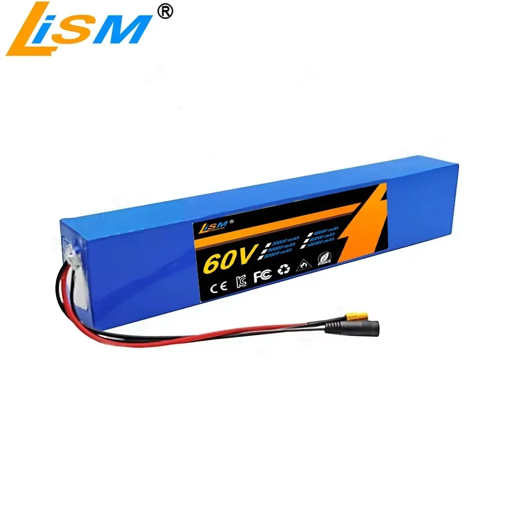 60v 48000mAh lithium battery pack 16S2P is suitable for electric scooter refitting high-capacity mountain bike batteryt