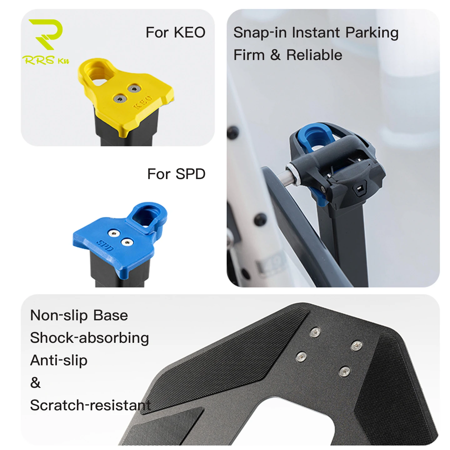 RRSKIT Bicycle Pedal Parking Stand Bike Lock Pedal Holder Applicable For KEO SPD Road Bicycle Clipless Pedals Parking Stand - view 4