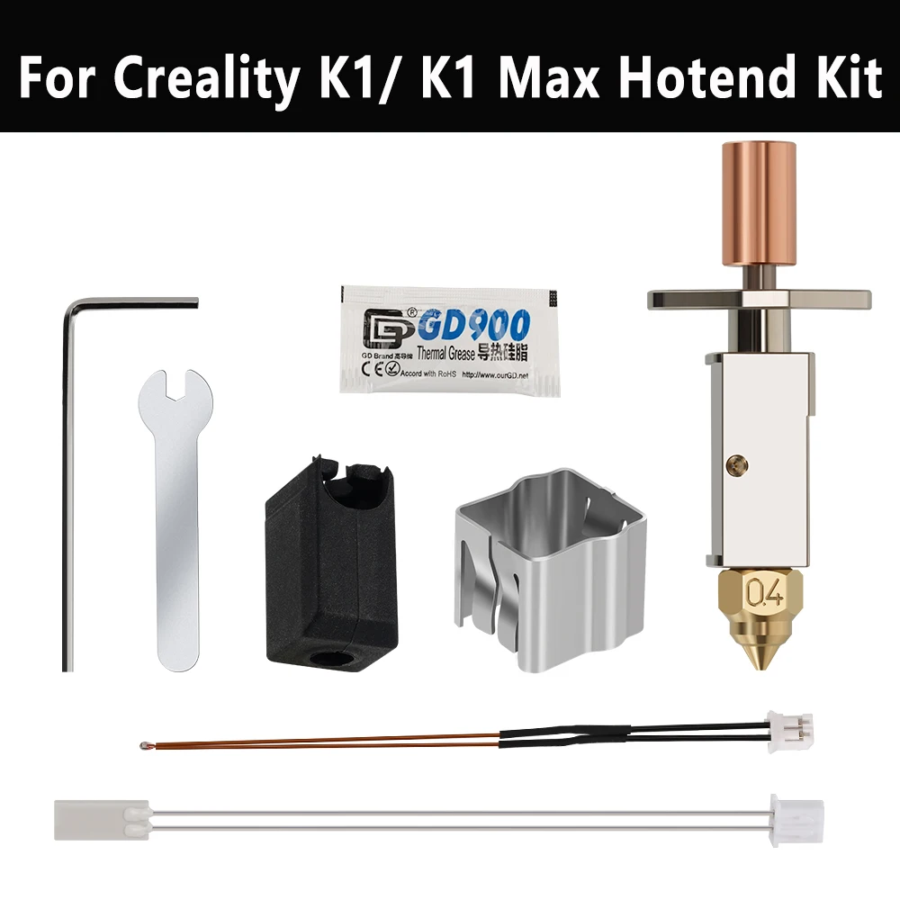 

Hotend Kit для Creality K1 K1 Max CR-M4 Hotend Kit керамический нагревательный блок, Модернизированный Hotend сопло