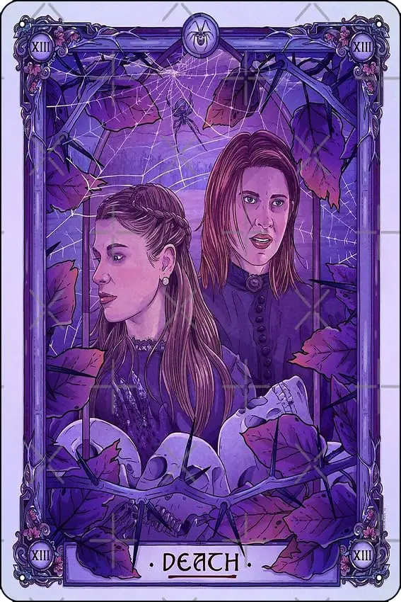 The Widows | Death | Wynonna Earp Tarot Poster Metal Sign Decor - 8 x 12inch Bar Pub Garage Man Cave Wall Art