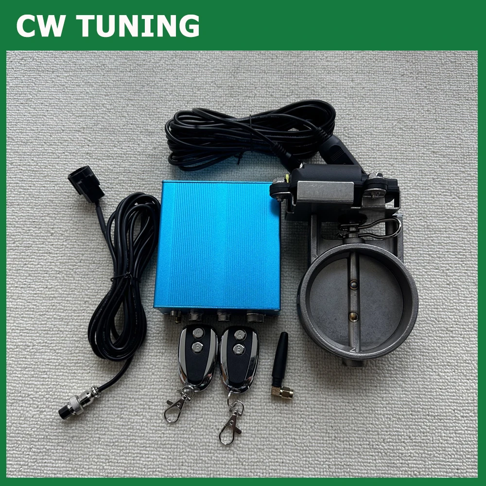 

Car Exhaust Pipe Electronic Valve Kit Universal Multi-angle Mode 51 63 76MM Controller Device Remote Kit Controller Switch