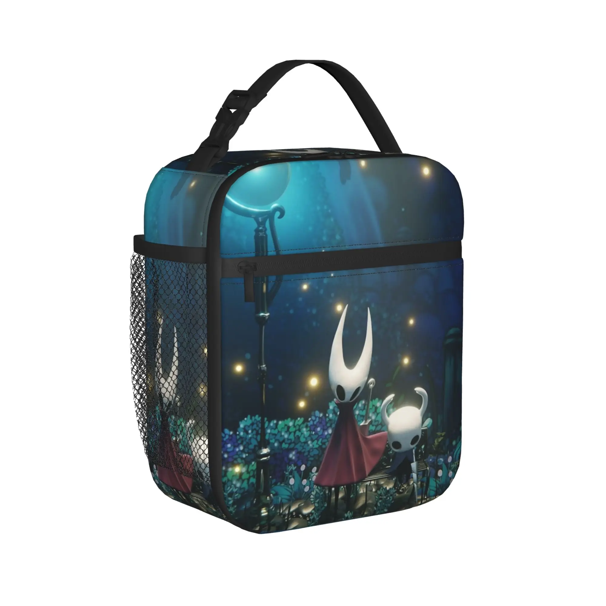 Knight Hornet Insulated Lunch Bag Cooler Bag Reusable,Lunch Container Hollow Knight High Capacity Tote Lunch Box Food Handbags