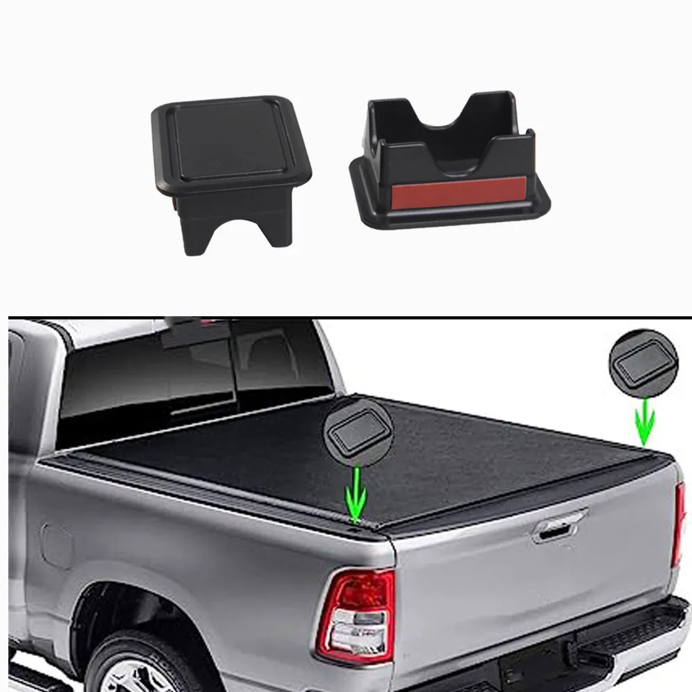 

2pcs Stake Pocket Covers Truck Bed Rail Hole Plugs For Dodge Ram 1500 2500 19-23