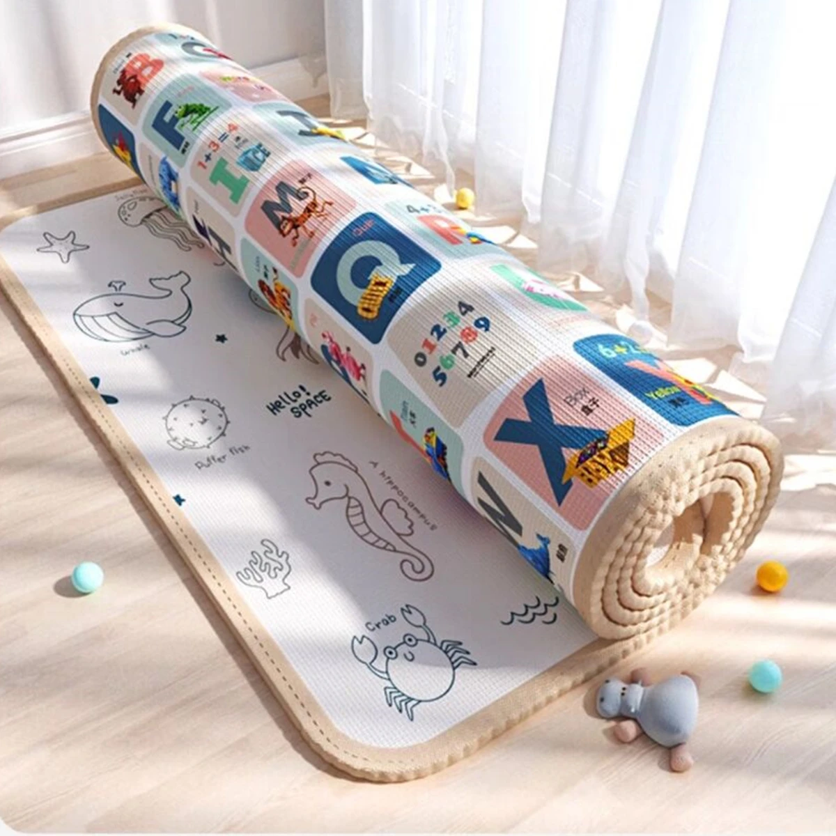 5 Size Options Thick 1/0.5cm Baby Crawling Mat Children Educational Toys Kids Soft Floor Game Mats Chain Fitness Gym Game Carpet