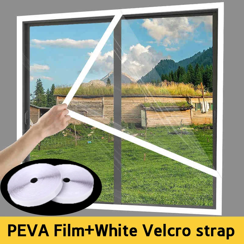 لتقوم بها بنفسك الشتاء نافذة فيلم عازل SelfaAdhesive نافذة المنزل يندبروف شاشة زجاجية ناعمة شفافة الدفء فيلم #1