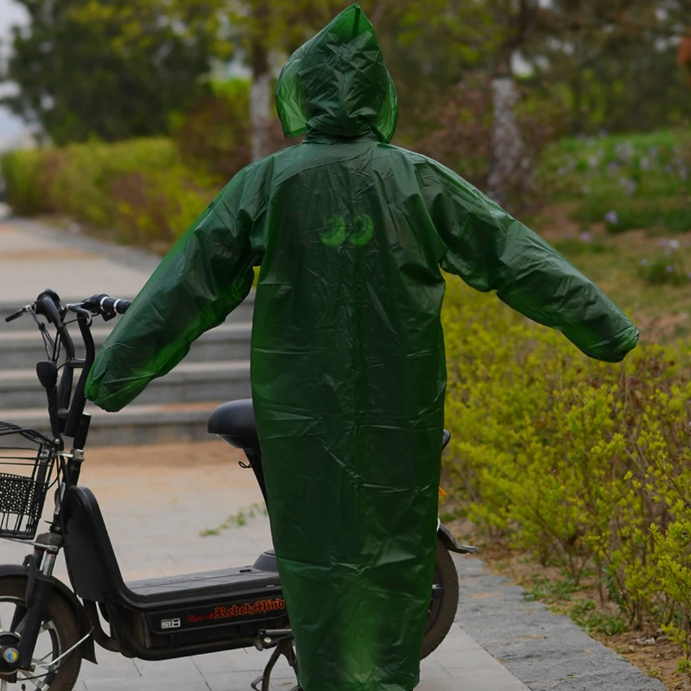 

Portable Rain Poncho for Adults Waterproof Reusable Hooded Raincoat Thickened Eva Material Lightweight Easy Storage for Outdoor