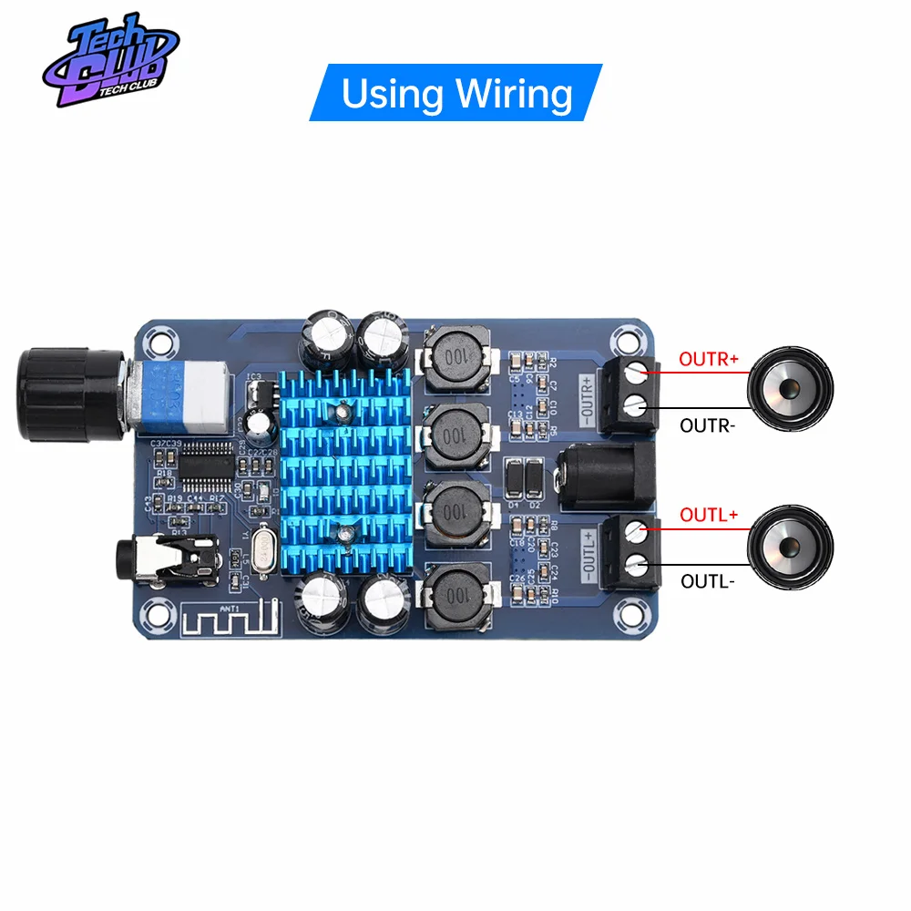 DC12-24V XH-A318 Dual Channel Digital Power Audio Amplifier Board  50W * 2 High-power Amplifier TPA3116D2