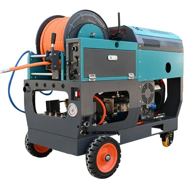 Drain Jet for hotel and restaurant sewer cleaning 4350psi for cleaning 50-350mm oily pipes.