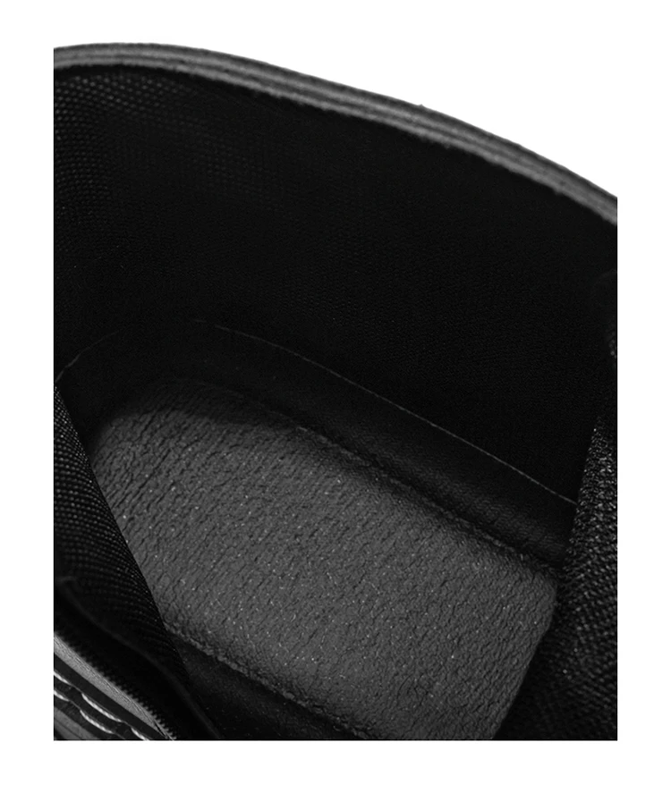 Britischer Stil Schwarze Hohe Arbeitsstiefel, Plattform-Höhenverstellbare Knöchelstiefel für Outdoor & Pendeln – Detail 3