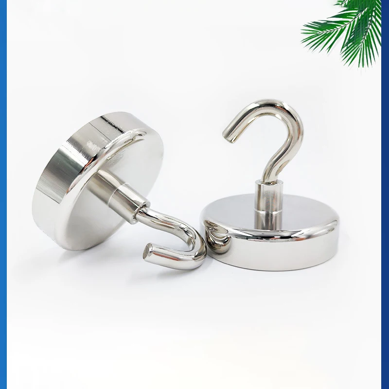 

Metal Strong Magnetic Neodymium Magnets Hook Wall-mounted Magnetic Hook Key Hanger Home Kitchen Bathroom Accessories Magnet