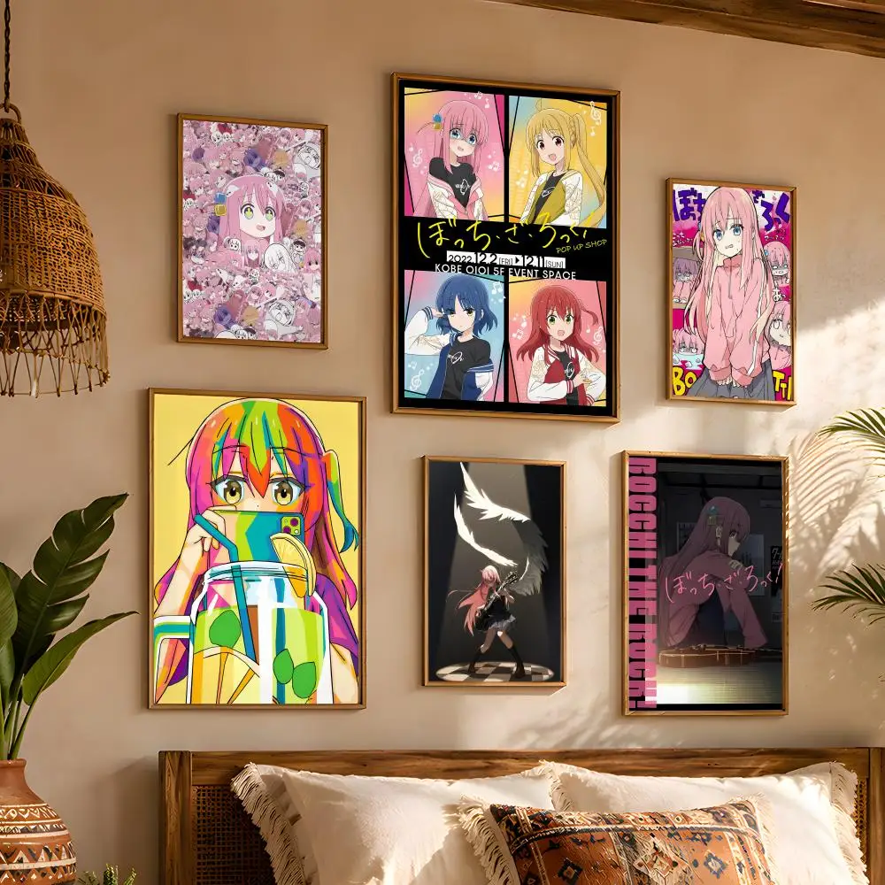 Anime B-Bocchi The Rock Bare Wall Upgrade Soothing Wall Vibe Cozy Home Addition Over Bed Styling Blank Wall Upgrade Poster