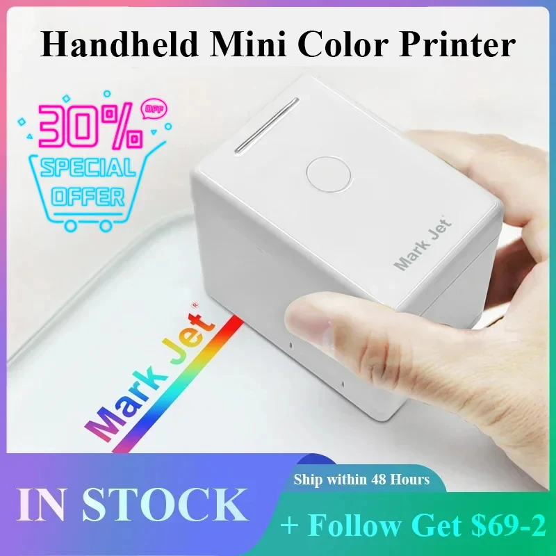 

Mark Jet Mini Color Handheld Printer Portable Mobile WIFI Inkjet Printer with Pigment Ink for Barcode Tattoo Date Logo