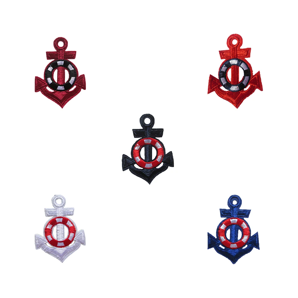 cartoon ship's anchor badge embroidery Sewable patch diy Hot melt adhesive ironing decorate collocation clothing Cloth sticker