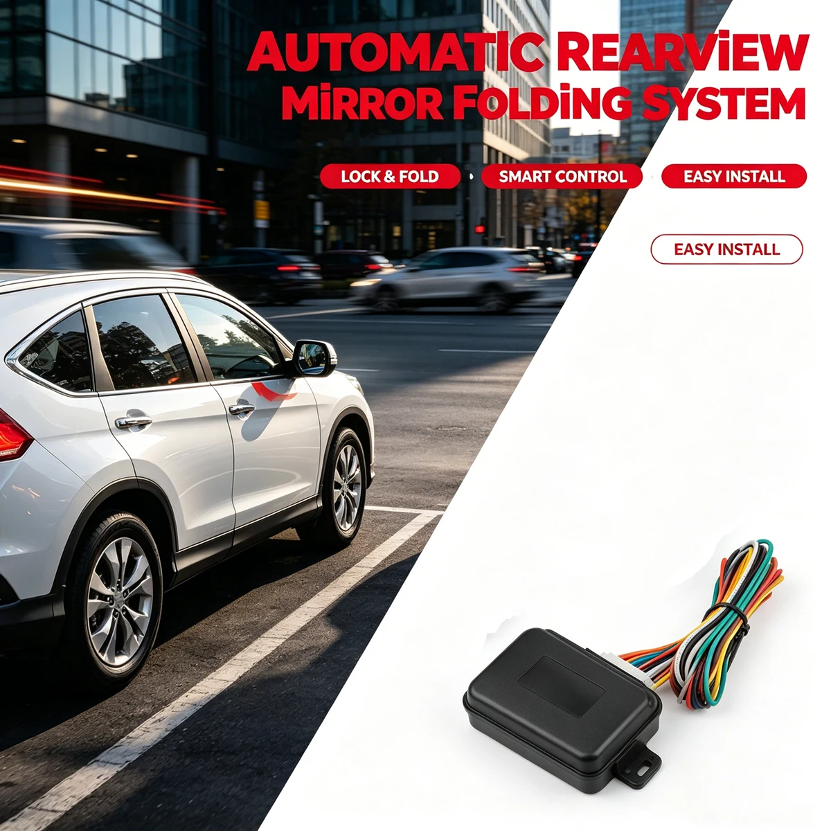 Automotive Smart Side Mirror Folding System Car Side Rear View Mirror Folding Controller Vehicles Electric Mirror Folding Switch