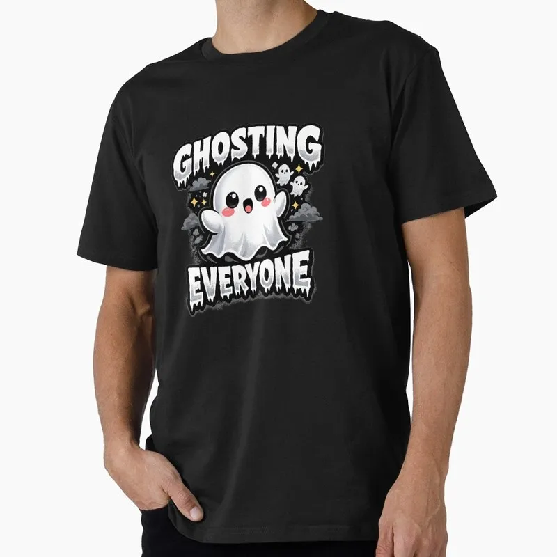 Ghosting Everyone Halloween Gift T Shirt Funny Spooky Boo Cute Ghost Lover Tee Unisex Trick or Treat Costume Party