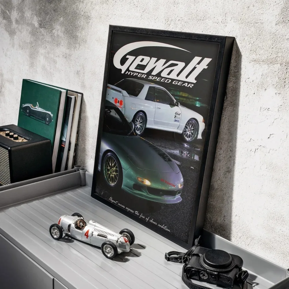 Japanese 80S Retro Car JDM GTR Racing Magazine Cover Poster Room Living Canvas Painting Art Home Wall Decor