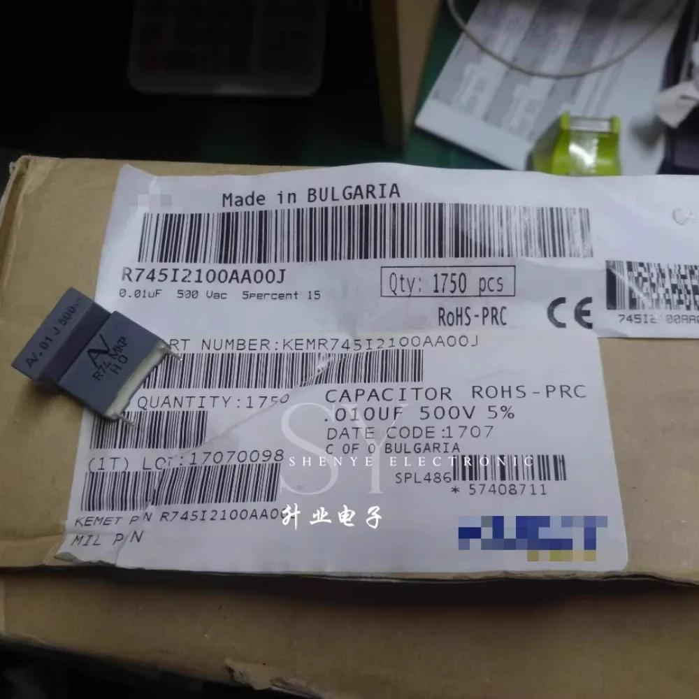 

10PCS AV R745I2100AA00J 0.01uf/500VAC 10nf 103 Brand new film capacitor 15mm