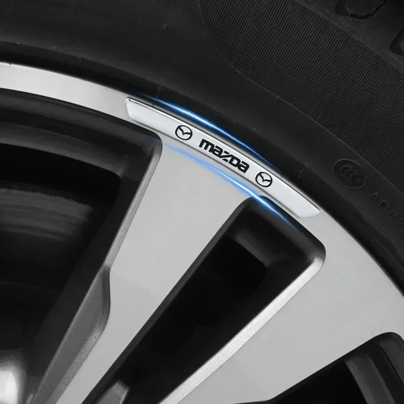 자동차 타이어 림 스티커 엠블럼, 마쓰다 5 6 RX8 RX7 MX3 MX5 CX9 CX7 CX5 MX3 MX5 Atenza Axela Protege 스피드 휠 액세서리, 4 개