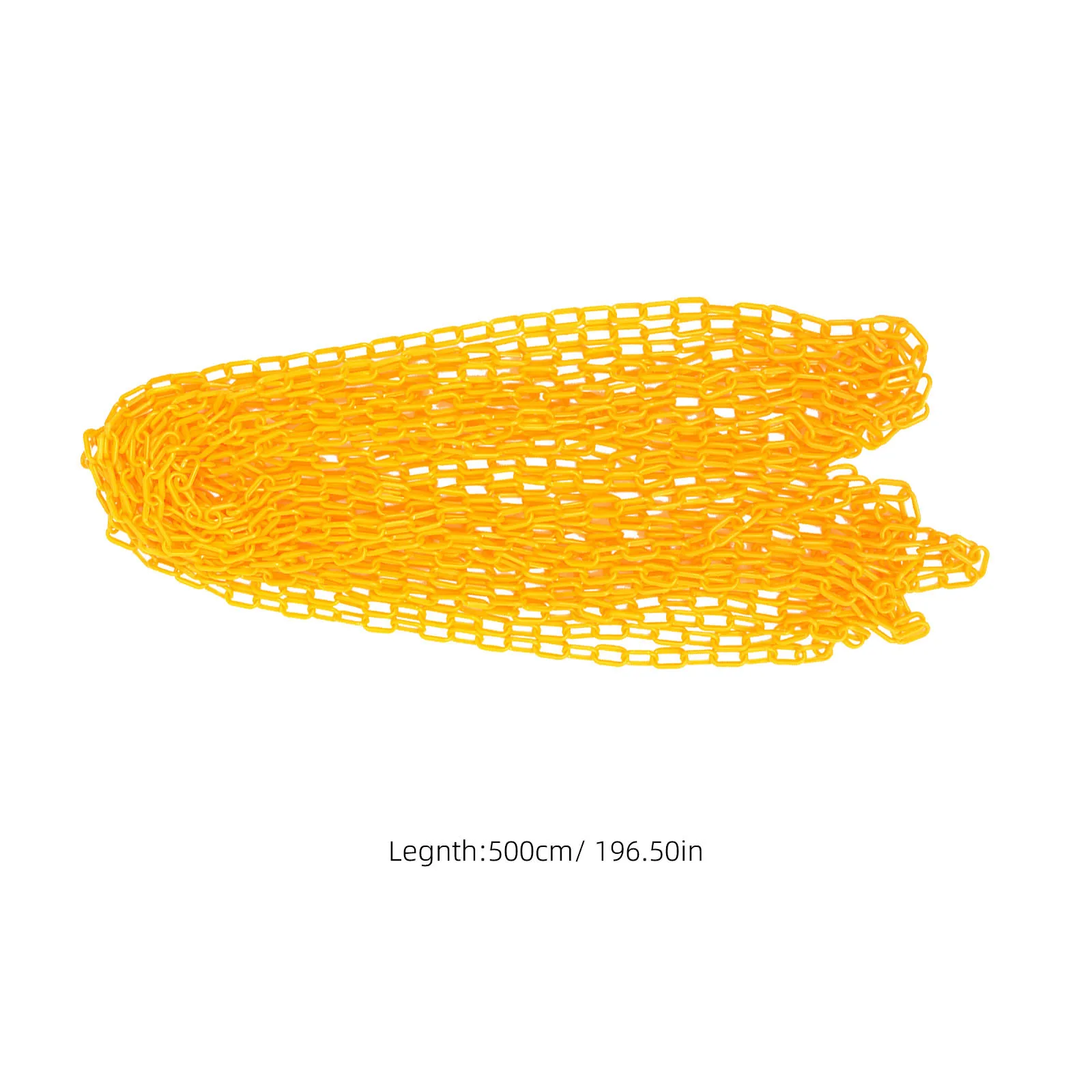 سلسلة أمان بلاستيكية بطول 5 أمتار و10 أمتار لحاجز التحكم في الحشود وممر وقوف السيارات والحذر الأمني باللون الأصفر للاستخدام العملي #3