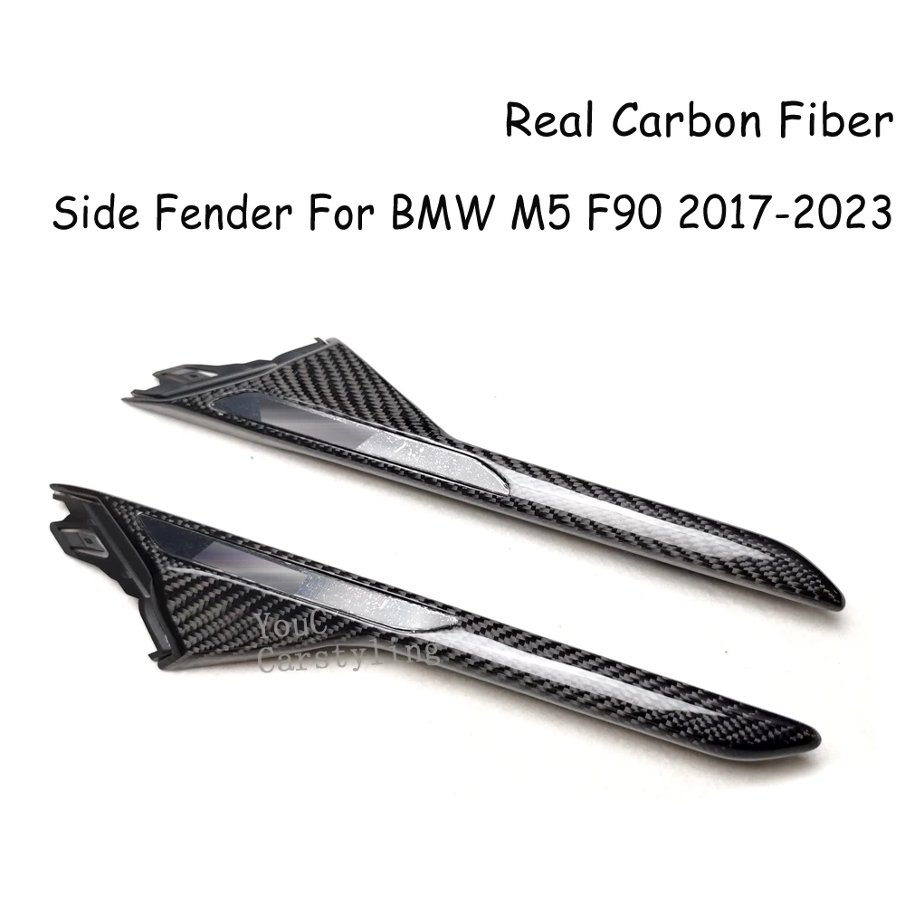 Real Carbon Fiber/ABS Replacement Stlyle Fender Air Vent Trim For M5 F90 2017-2023 Side Air Vent Cover Trim