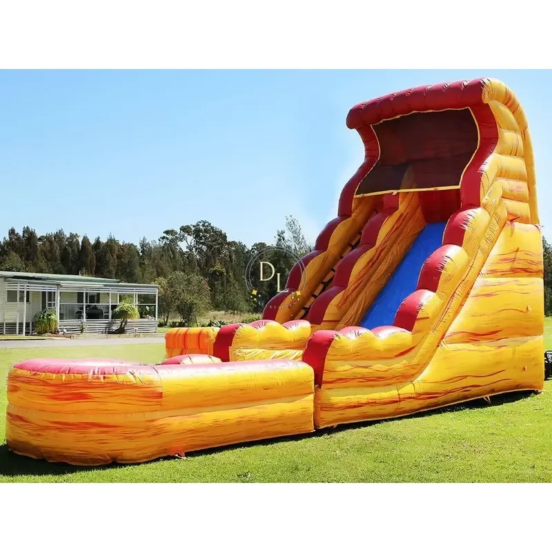 Factory Price Commercial Inflatable Slides Inflatable Lava Water Slide Inflatable Waterside Escape Slide