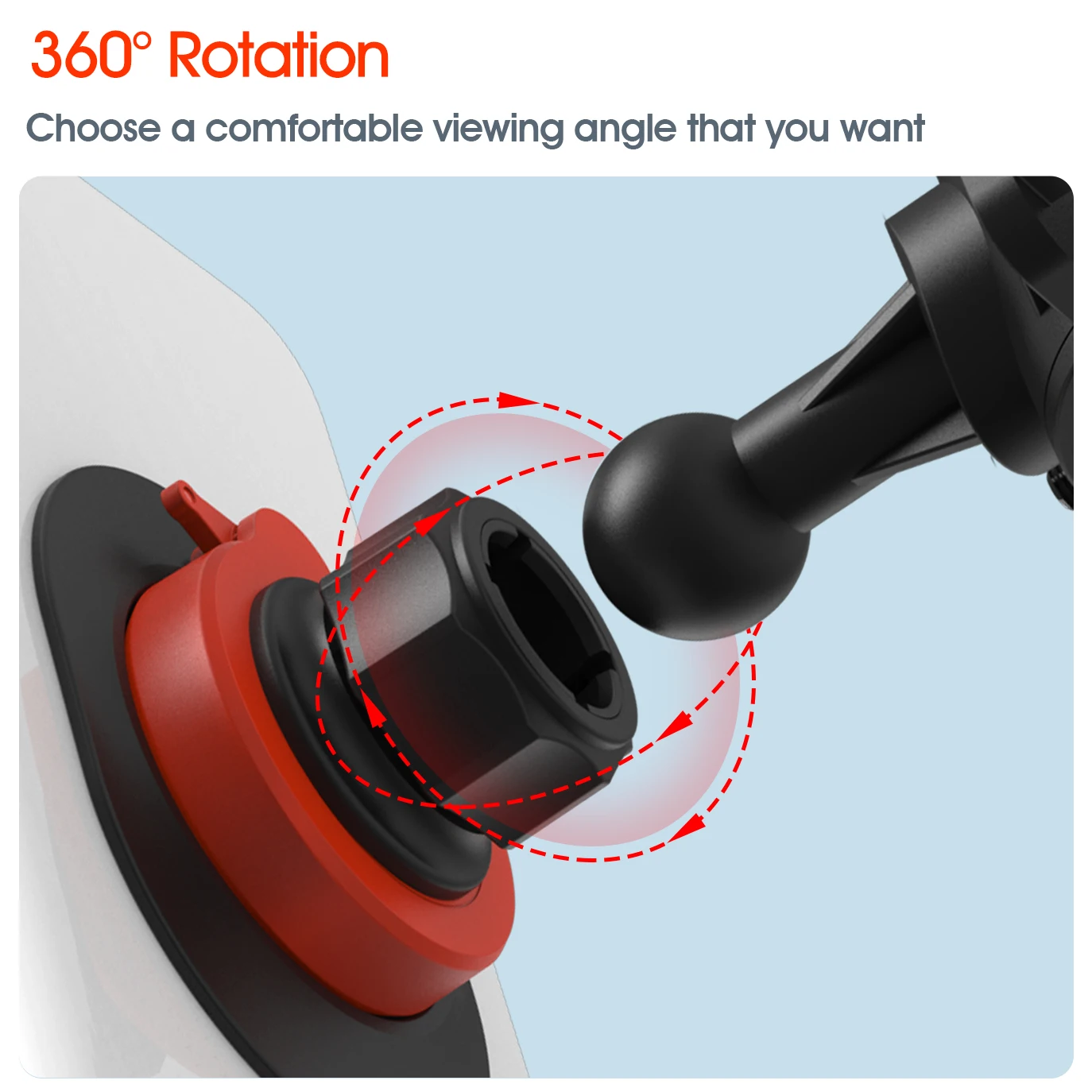 Bike Phone Mount,Motorcycle Phone Holder with Universal Adapter,Detachable Adjustable 360°Rotation Handlebar Clamp for All Phone